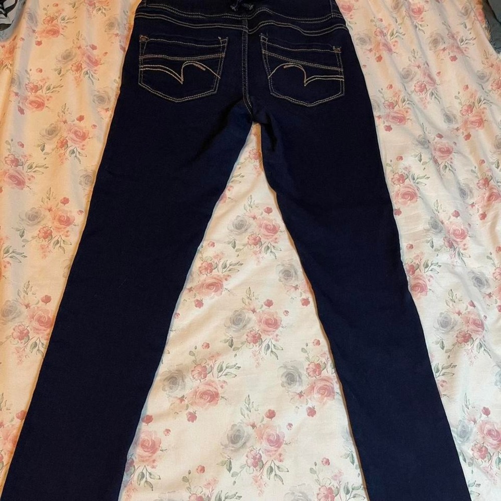 Twenty One Black by‎ Rue 21 Women's Jeans Size 5/6R Dark Blue Skinny Stretch - Picture 5 of 5